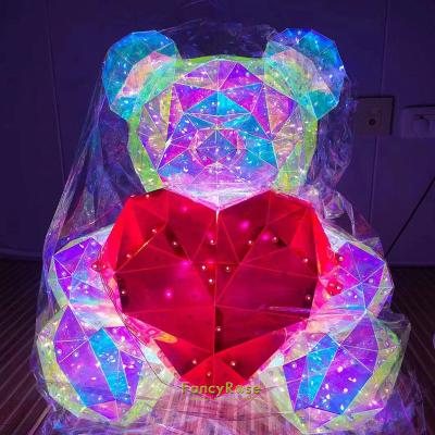 China Eclectic Valentines Day Gift Led Light Teddy Bear Birthday Decoration Colorful Bear Glowing Bears for sale