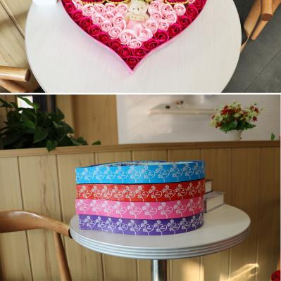 China Soap Rose Mother's Day Shaped Gift Wedding Flower Boxes Artificial Eternal Soap Rose In Heart Shape Box for sale