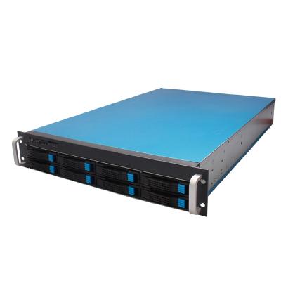 China With Fan 2U Rack Mount Chassis Hot-swapping 8 Bays Aluminum Server Case Chassis Rack Mount Chassis for sale