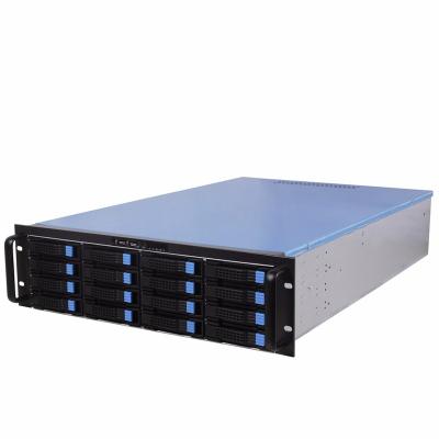 China With 3u Fan Server Chassis 19inch Rack Case 16bays Chassis ATX NAS Storage Rackmount Case With 800W Redundant for sale