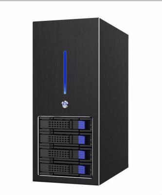 China With Fan Black NAS 4 Hotswap HDD Small Storage Chassis Tower Case for sale