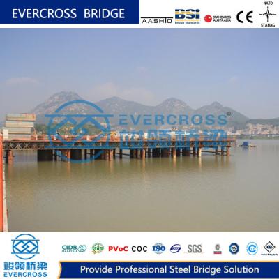 China Prefabricated Steel Truss Pedestrian Bridge Bailey Type Platform With Large Load Capacity for sale