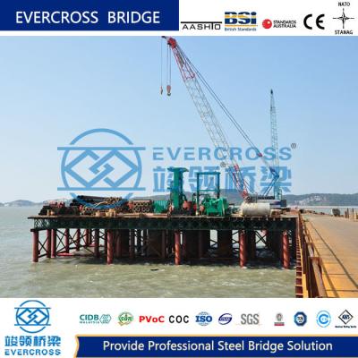 China Customized Steel Deck Steel Truss Bridge Bailey Platform Long Fatigue Life for sale