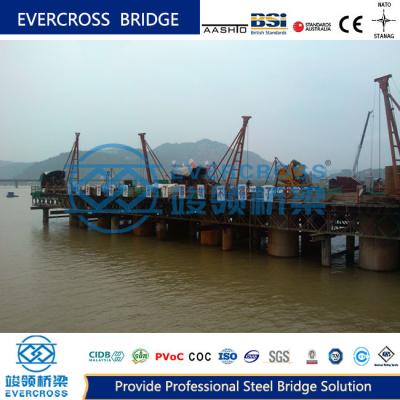 China Modular Design Bailey Trestle Bridge Piers And Deck  On Site Fast Construction for sale