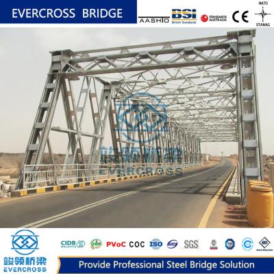 China Single Span Temporary Truss Bridge Metal Truss Bridge Energy Saving for sale