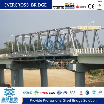 China Economic Steel Truss Bridge Structural Steel Bridge With Double Lanes for sale