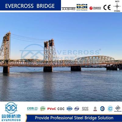 China GB Q355B Grote span staal truss brug voor spoorwegen met een lange levensduur Te koop