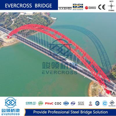 China Sustainable Steel Arch Bridge Highway Truss Steel Bridge Economical for sale