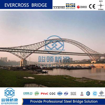 China Rigid Frame Modern Arch Bridge High Stiffness Composite Steel Bridge Te koop