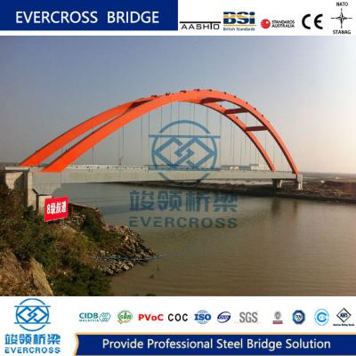 China Heavy Duty Prefabricated Steel Arch Bridge Custom Steel Bridge voor weg Te koop