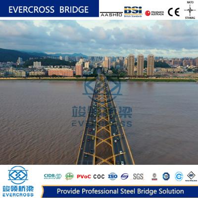 China Customized Permanent Composite Beam Bridge With Steel Truss Concrete Deck for sale