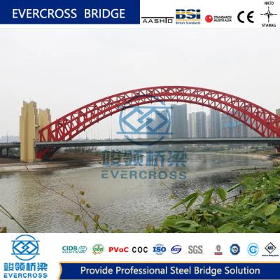 China Prefab Design Steel Arch Bridge High Stability Arched voetgangersbrug Te koop