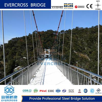 China Wind Resistance Steel Wire Suspension Bridge OEM / ODM Available for sale