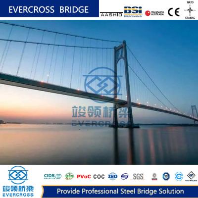 China Good Seismic Railway Steel Wire Suspension Bridge With Three Span for sale