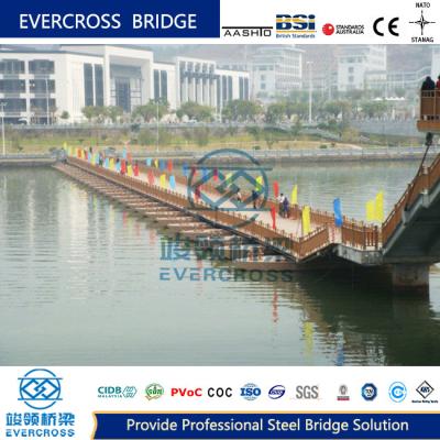 China Eco Friendly Floating Pontoon Bridge Portable Steel Bridge For Pedestrian for sale