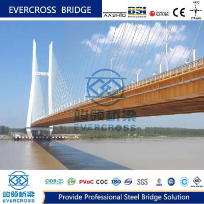 China Easy And Fast Erection Steel Cable Stayed Bridge Weather Resistance for sale