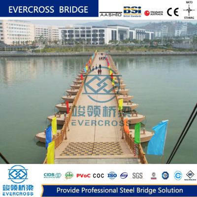 China Heavy Loading Capacity Steel Floating Pontoon Bridge Economical for sale