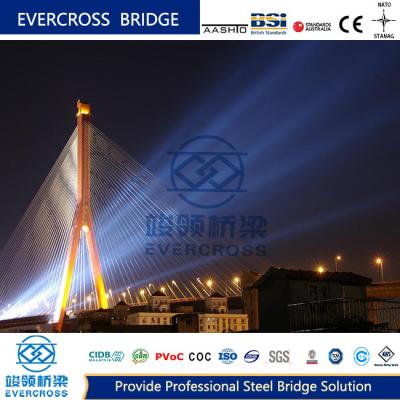 China Customized Steel Cable Suspended Bridge With Hot Dip Galvanized Surface for sale