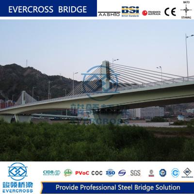 China Rigid Frame Cable Stayed Bridges Truss Steel Bridge Anti Rust Paint for sale