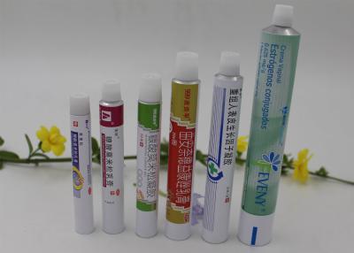 China Custom Artwork Collapsible Aluminium Tubes , Screw Cap Aluminum Lotion Tubes for sale