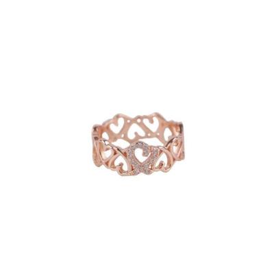 China New FASHIONABLE Creative Cute Jewelry Heart Style 925 Wholesale Women Rose Gold Rings For Engagement Silver Rings Jewelry Good for sale