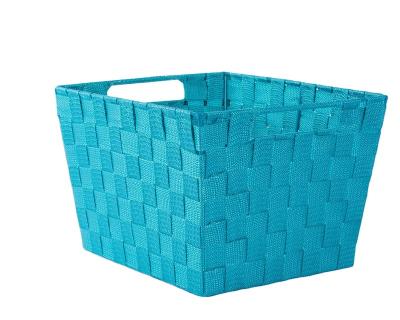 China Viable Hot Sale And High Quality Factory Directly China Customized Rectangular Woven Nylon Storage Basket For Toy And Sundries for sale