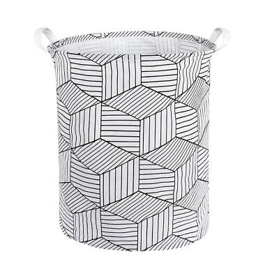 China Low Price Manufacturer Supplier Collapsible Waterproof Viable Canvas Laundry Basket for Home and Office for sale