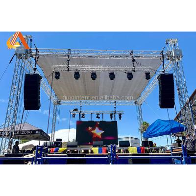 China Alloy6061/T6 Fashion Show Stage Equipment Aluminum Track Truss For Outdoor With Portable Stage for sale