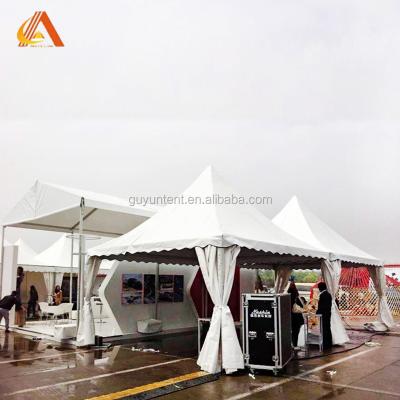 China Event Bohemian Style Marquee Wedding Ceremony PVC Pagoda Spire Peak High Peak Tent for sale