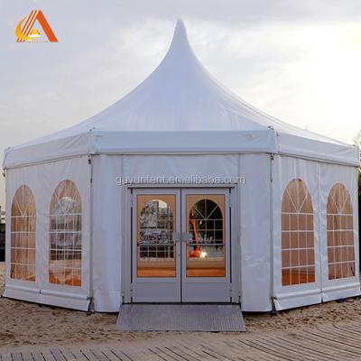 China Bohemian style large outdoor structure polygon arrowhead transparent tent for sale