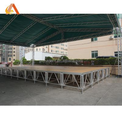 China Aluminum Wedding Party Fashion Show Easy Assembly Portable Modular Acrylic Stage for sale