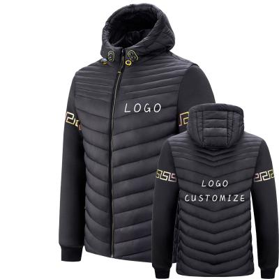 China OEM Waterproof Enthusiast Custom Coat Jacket Heat Smart Jacket Logo Black Waterproof Warm Winter Hood Outdoor Puffer Men Women for sale