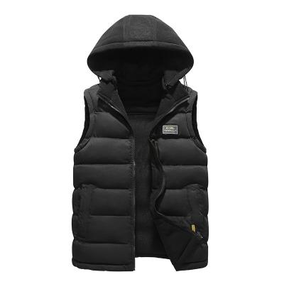 China OEM Logo Sleeveless Hooded Bubble Puffer Breathable Custom Vest Jacket Vests Winter Warm Men Invest For Men for sale