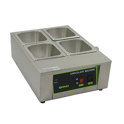 China 4 Tank Electric Chocolate Melting Machine Commercial Supply Chocolate Melting Maker for sale