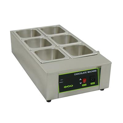 China 6 Tank Commercial Electric Chocolate Catering Melting Machine for sale