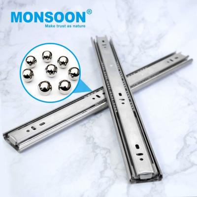 China Modern hot sale 35mm blue galvanized ball bearing drawer slide for furniture drawer slide rail for sale