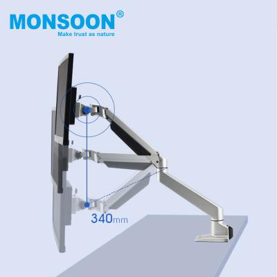 China Single Swivel LCD Monitor Stand Shock Absorber Monitor Arm 90 Degree Laptop Stand; ‰ ¤ 34inches for sale