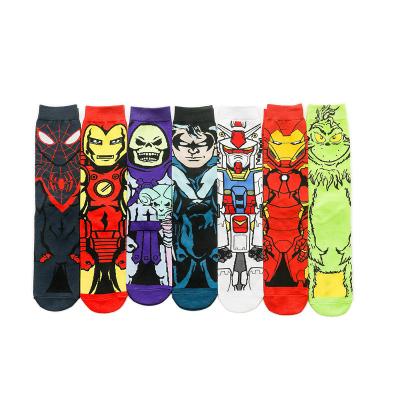 China Wholesale Hot Selling Antibacterial Animation Figures Cartoons Designs Cotton Mens Socks for sale