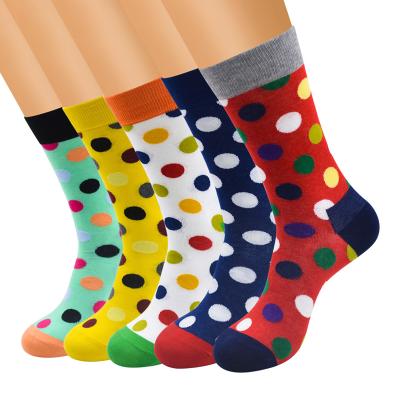 China Funny Socks Mens Designer Socks Dot Crew Socks Tube Casual Multi Color Custom Creative Wholesale Cotton Sporty for sale