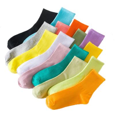 China High Quality Cartoon Pattern Breathable Solid Girl Socks Hot Selling Custom Designer for sale