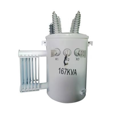 中国 167kva シングルフェーズ 空中ポール 配電電トランスフォーマー 12kv 販売のため