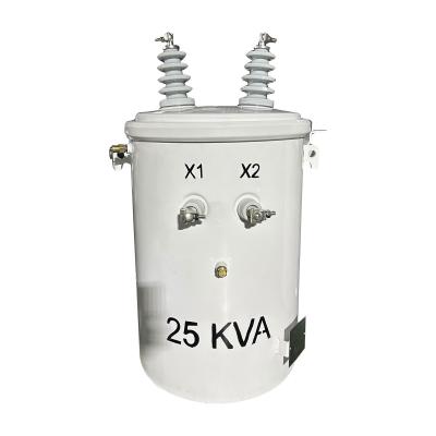 China 25KVA Single Phase Pole Distribution Transformer  12470V To 277V  ANSI IEEE for sale