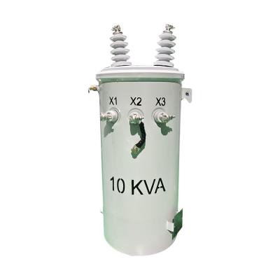 중국 10 KVA 단일 단계 전극 장착 변압기 상부 분배 12.470KV DOE 2016 CSA ANSI/IEEE 표준을 충족 판매용