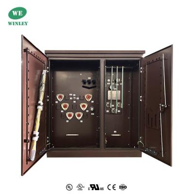 China 45Kva Driefasen Pad gemonteerd Transformer Olie ondergedompeld Distributie 12470V Step Down UL gecertificeerd Te koop