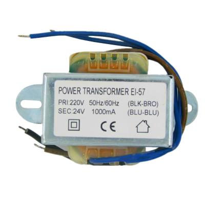 China 24VA EI Power Single Phase Transformer 230V 24V 1000mA/1A Copper for sale