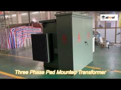 3 phase pad mounted transformer 750kva dual voltage  12470v & 4160v ul certified