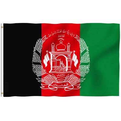 China Strong Color Stability Afghanistan National Flag All Countries 2022 Custom Fast Delivery 3x5ft Polyester World Cup Flag Printing Parade Cheer Flag for sale