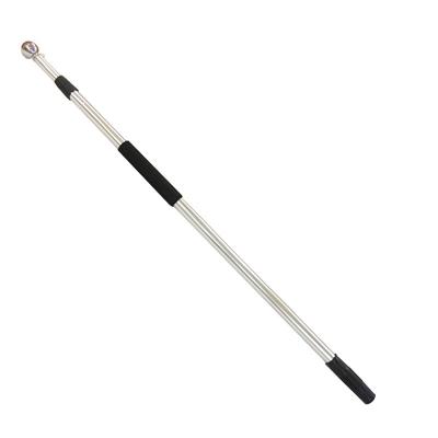 China Reusable Telescopic Outdoor Flag Pole Stainless Steel Sports Events Tour Guide Holding Hand Held Flagpole for sale