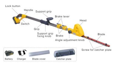 Chine coupeur télescopique sans fil électrique extensible 8000RPM de haie de trimmer de haie de 230V 50HZ Polonais à vendre