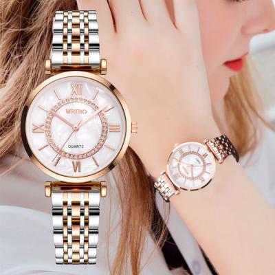 China The other hot sale simple temperament watch fashion quartz gold dial alloy steel band classic ladies watch for sale